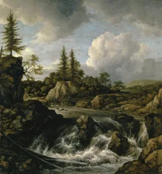 Krajina s vodopádem, c.1660
