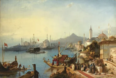 Příjezd sultána Abdülmecida do mešity Nusretiye, 1842