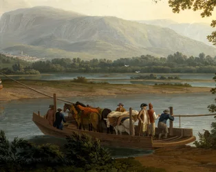 Ferry on Sele, Jacob Philipp Hackert (1737-1807)