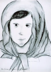 Rachsar, Kábul, Afghánistán, 2002 (uhlí na papíře)