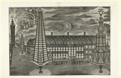 Osvětlení a ohňostroj v Gentu, 1717