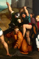 Výstup na Kalvárii, detail, asi 1535-1534 (olej na plátně)