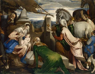 Klanění tří králů, asi 1555
