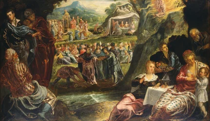 Uctívání zlatého telete, c. 1594.