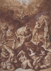 Jupiter bojuje s obry., 1540-96.