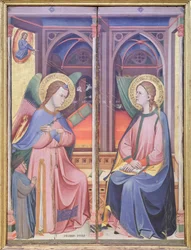Zvěstování, asi 1390 (tempera na desce)