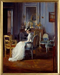 Modrý budoár. Obraz od Jacquese Emila