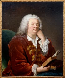 Portrét Jean Baptiste (Jean-Baptiste) Rousseau (1670-1741) lyrický básník Obraz Jacques Andre Joseph Ave, dit le Camelot nebo Avet le Batave (1702-1766) 18. století Sun. 0,91x0,79 m - Portrét Jean Baptiste (Jean-Baptiste) Rousseau (1670-1741), lyr