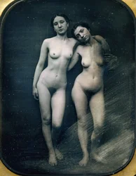 [Dva stojící ženské akty], kolem 1850