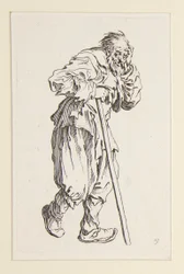 Žebrák opřený o hůl, z The Beggars