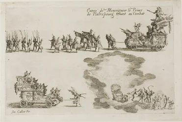 Vstup monseigneura prince z Phalsbourgu, obránce v boji, z Boje u bariéry