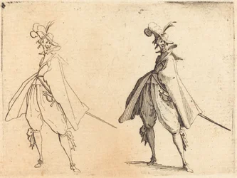Gentleman in Large Mantle, čelní pohled, c. 1617.