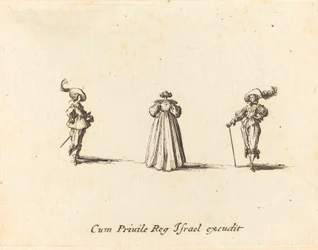 Lady Seen from Behind, and Two Gentlemen, pravděpodobně 1634.