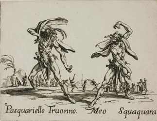 Pasquariello Truonno - Meo Squaquara, talíř 20 od Balli di Sfessania