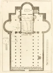 Plán kostela Svatých jesliček, 1619.