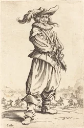 Voják s opeřeným kloboukem, c. 16201623.