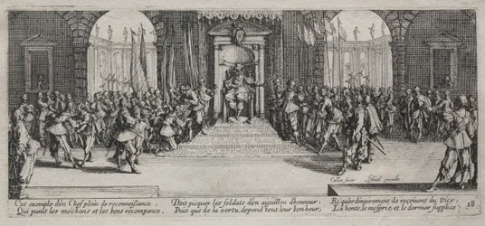 The Large Miseries of War: Distribution of Recompense, 1633.