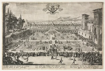 Palácové zahrady v Nancy, 1625.