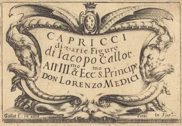 Titulní strana pro The Capricci, c. 1617.