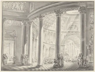 Interiér klenutého kostela