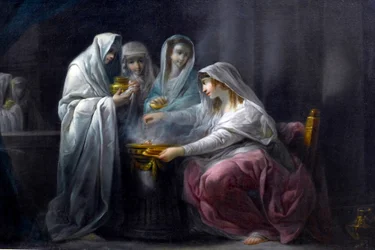 Les Vestales: detail. 19. století (olej na plátně)