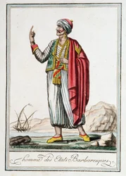 Muž z barbarských států, “”Encyklopedie cest”” od J. Grasset Saint-Sauveur (Saint Sauveur)
