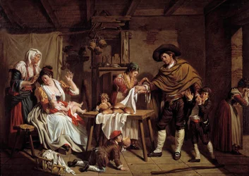 Dárce krve, pobožnost italského otce Obraz Jacquese Sableta (1749-1803) Stockolm 18. století, Národní muzeum