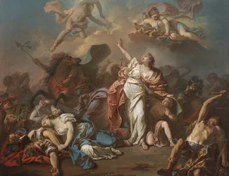 Apollo a Diana útočí na děti Niobe