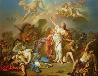 Apollón a Diana útočící na Niobiny děti