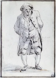 Kreslený film Honore Gabriel (Honore-Gabriel) Riqueti, hrabě z Mirabeau (1749-1791) z Ainu. Kresba Jacquese Louise Davida (1748-1825) 18. století. Ztlumit. 0,17x0,12 m. Paříž, muzeum Louvre