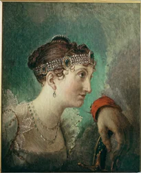 Paní Alexandre de la Rochefoucauld ... (olejová skica)