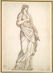 Studie sochy Sabiny z vily Medici, c. 1775-1780.