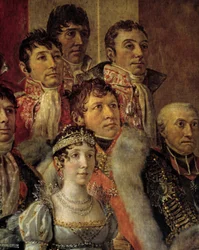 Napoleonův obřad. Detail zobrazující Marie-Julie Clary (manželka Josepha Bonaparta