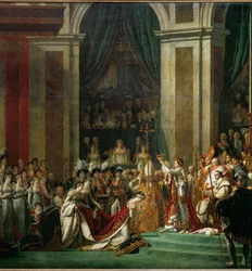 Korunovace Napoleona I. papežem Piem VII. v pařížské katedrále Notre-Dame …