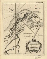 Ústí řeky St. Louis nebo Mississippi. 1763. LOC 74693011
