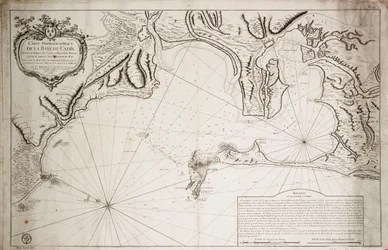 Hydrografická mapa Cádizského zálivu