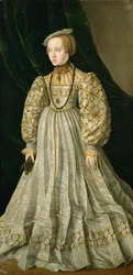 Arcivévodkyně Anna Rakouská 1528-1590, dcera císaře Ferdinanda I., asi 1545