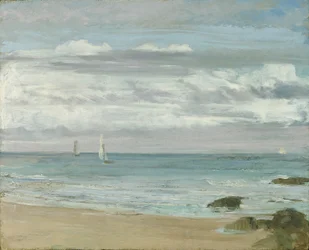 Modrá a stříbrná: Trouville, kolem roku 1865