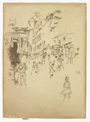 Cutler Street, Houndsditch, asi 1886-88 (lept; tuš na papíře)