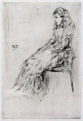 Fanny Leyland, kolem roku 1874 (suchá jehla)