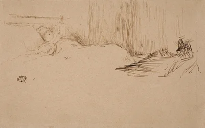 Dívka čtoucí v posteli, kolem roku 1882