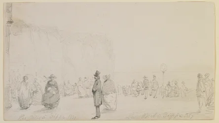 Pobřeží v Dieppe, 1857.