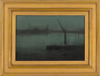 Nocturne: Blue and Silver - Battersea Reach, 1870-1875.
