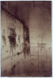 Nokturno: Paláce, 1879-80 (lept a suchá jehla na starožitném papíře)