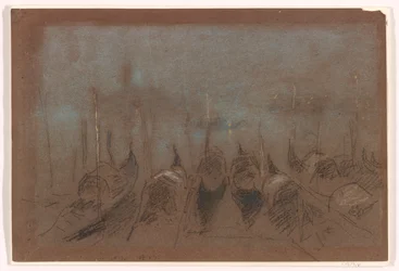 Nocturne, San Giorgio, 1880 (křída na šedohnědém papíře)
