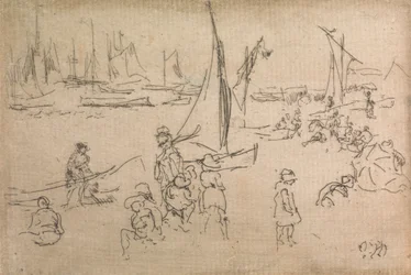 Portsmouth Children, ze souboru dvanácti leptů s názvem The Naval Review, 1887