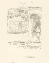 Holičství v Mews, 1896.