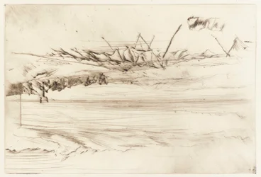 Pláž, Hastings, 1873.