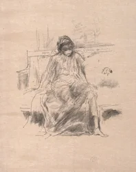 Sedící postava zahalená, 1893.