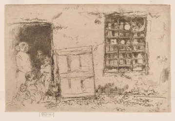 Vesnická cukrárna, asi 1884-86 (lept; tuš na papíře)
